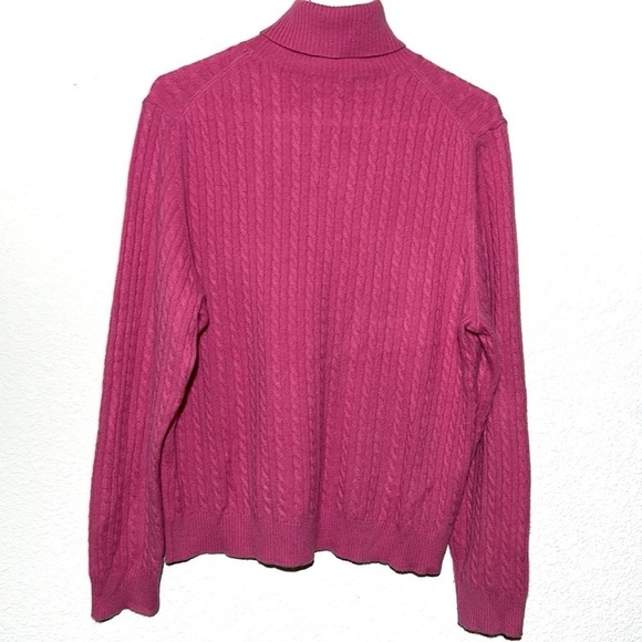 Charters Club 100% 2-PLY Cashmere Turtleneck Sweater Cable knit - Picture 3 of 5